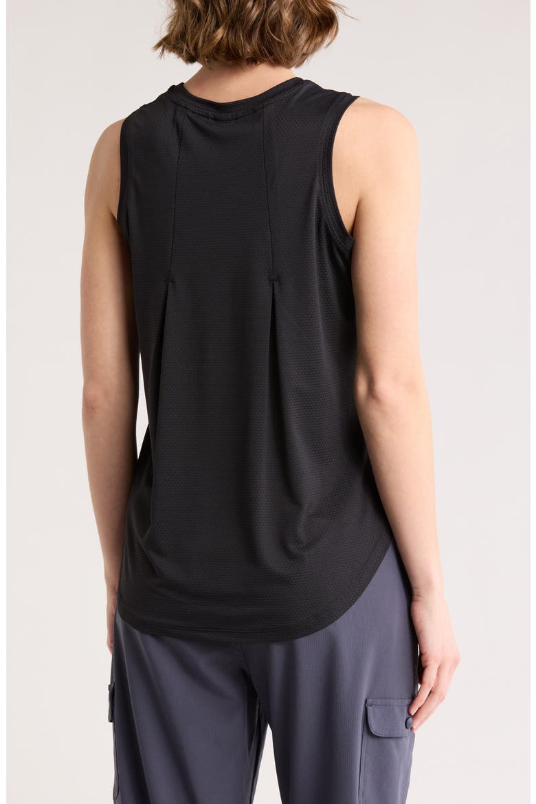 Lily Performance High-Low Tank, Alternate, color, BLACK