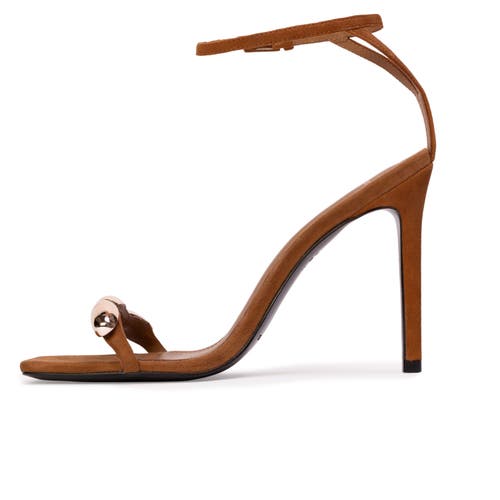 Black Suede Studio Willa 100 Sandal In Brown