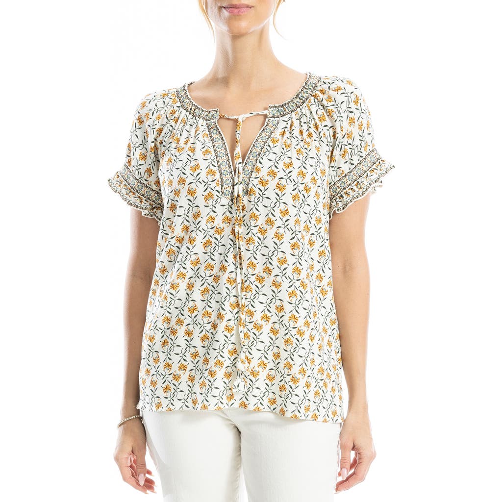 MAX STUDIO MAX STUDIO RUFFLE SLEEVE TOP