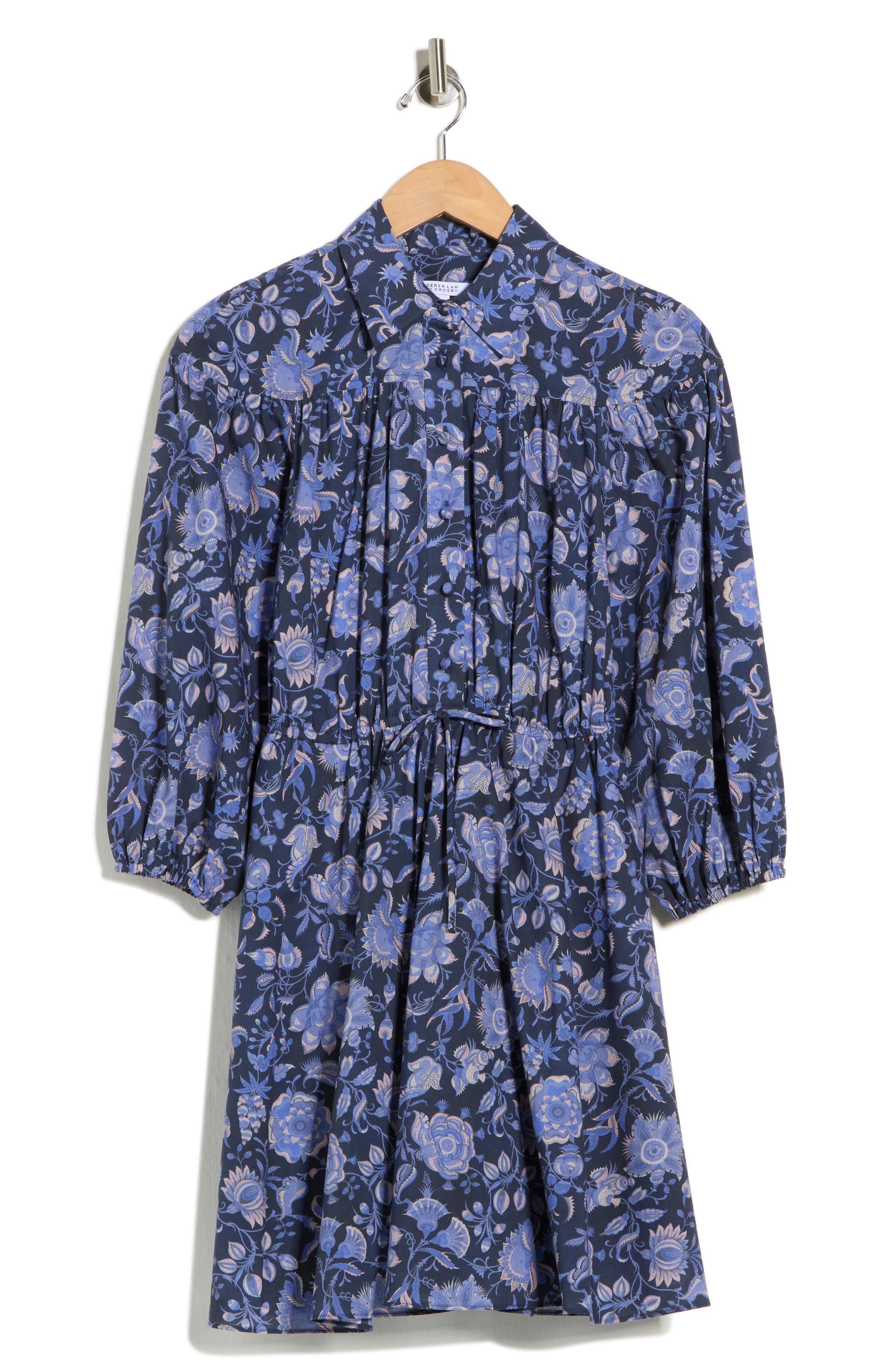 Derek Lam 10 Crosby Arbi Floral Balloon Sleeve Cotton Shirtdress