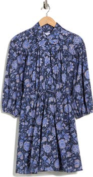 Derek Lam 10 Crosby Arbi Floral Balloon Sleeve Cotton Shirtdress