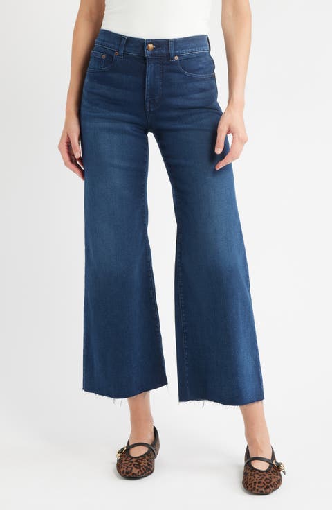 High Waist Ankle Flare Wide Leg Jeans (Kingston) (Petite)