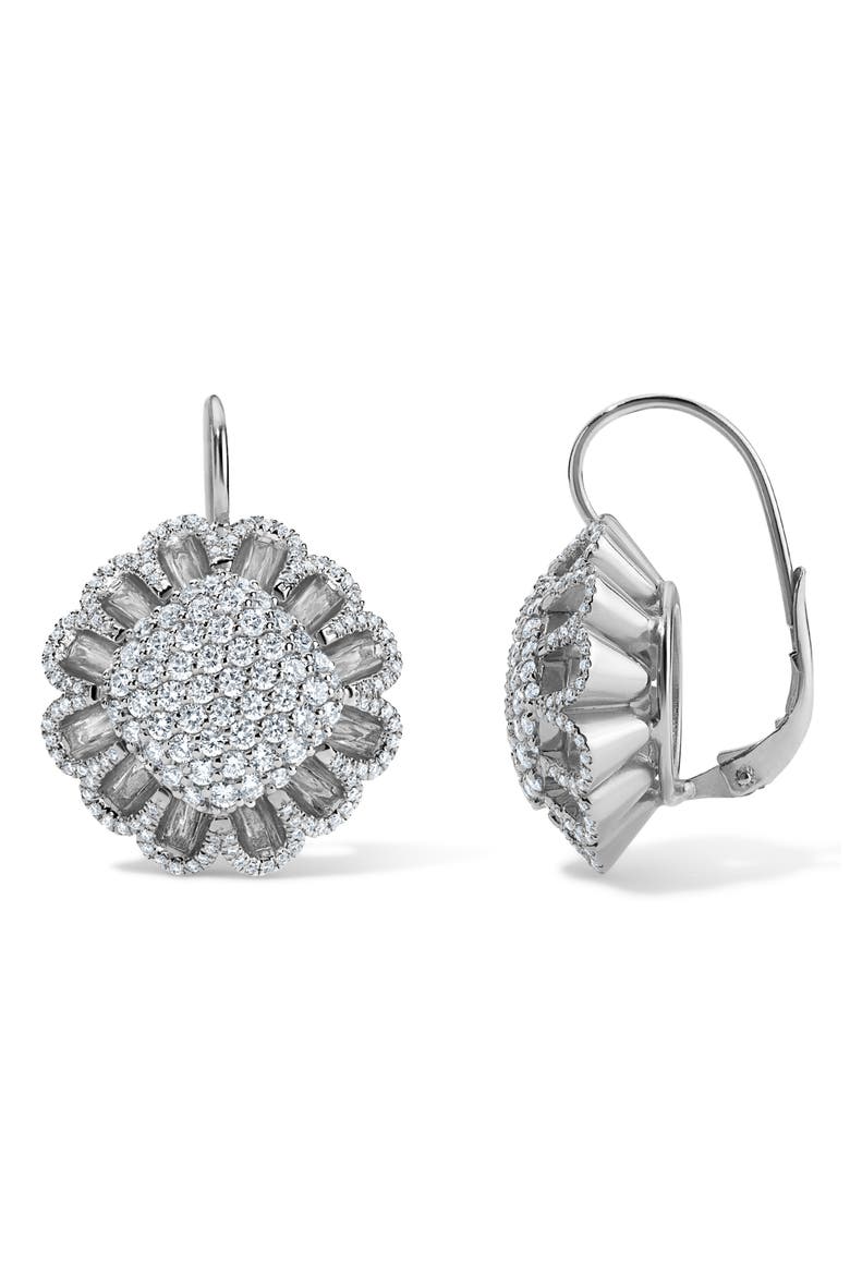 Floating All Diamond Drop Earrings, Alternate, color, 18K WHITE GOLD