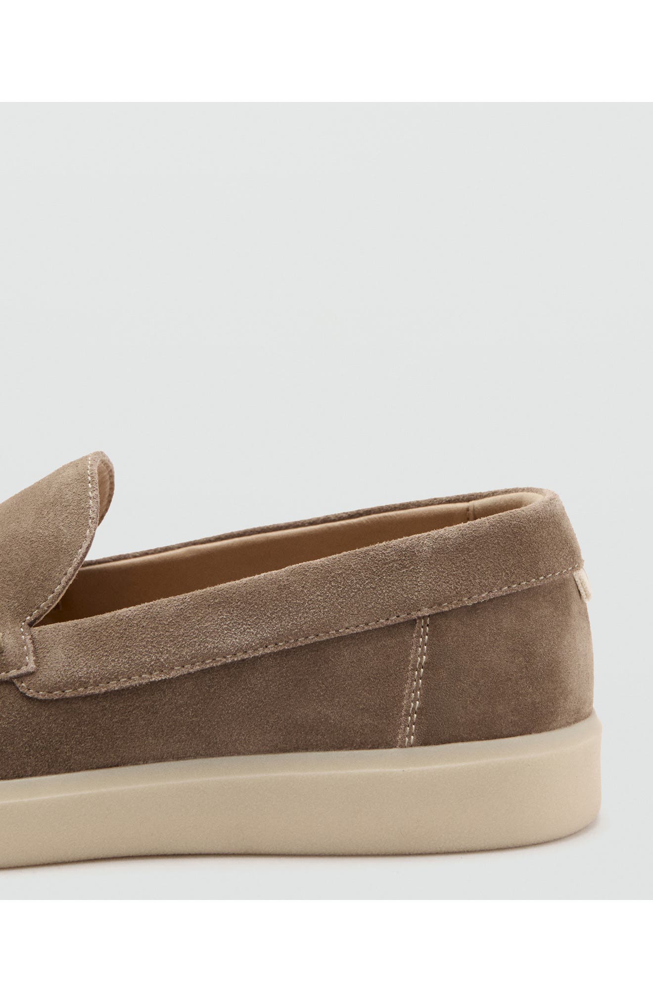 Suede Moc Toe Loafer, Alternate, color, LIGHT/ PASTEL BROWN
