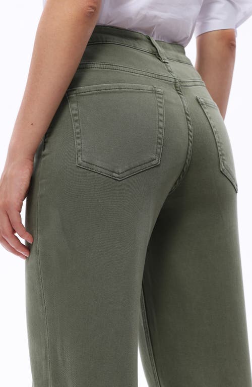 Bayeas Bella Crop Straight Leg Jeans In Green