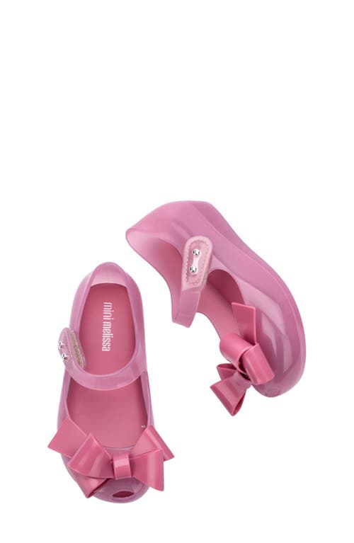 Mini Melissa Kids' Ultragirl Classy Bow Mary Jane Flat In Purple