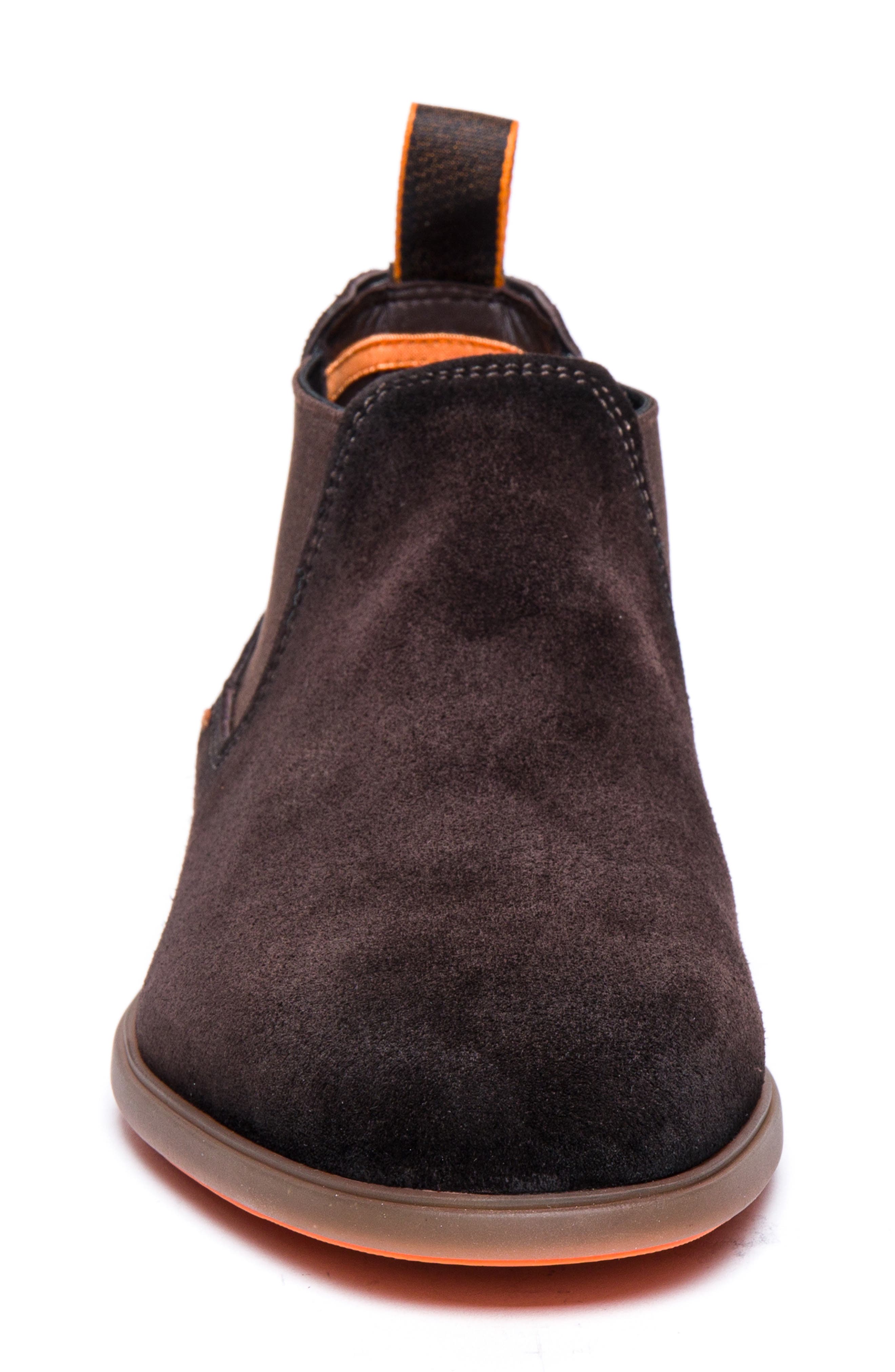 Santoni Regal Chelsea Boot, Alternate, color, Dark Brown