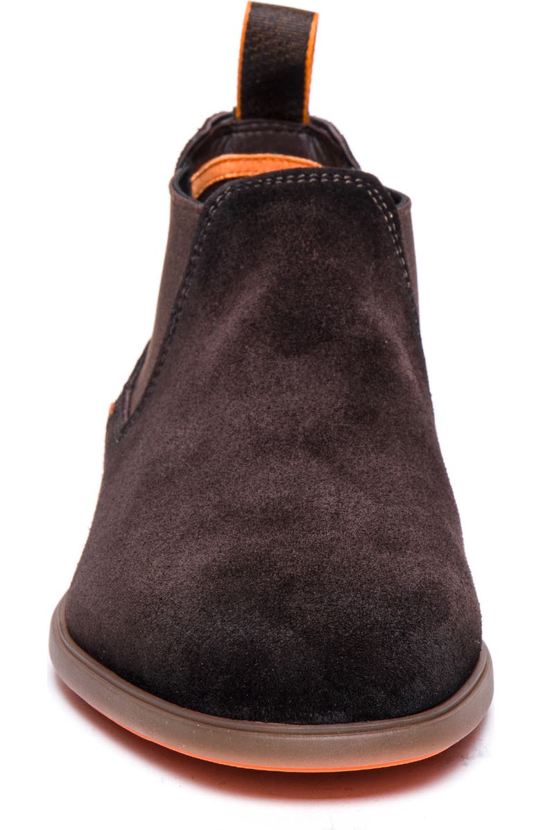 Santoni Regal Chelsea Boot, Alternate, color, Dark Brown