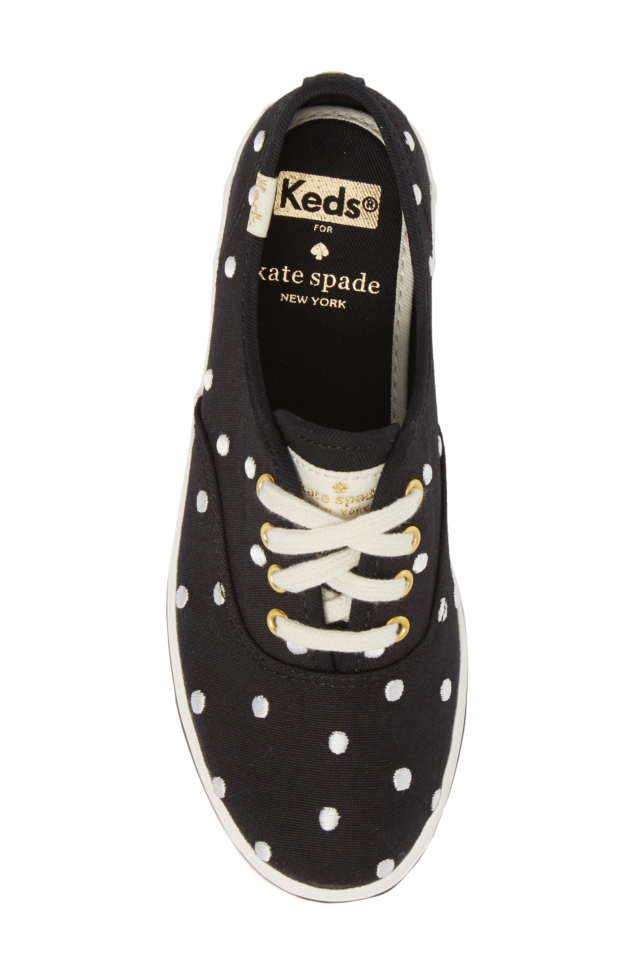 Keds<sup>®</sup> x kate spade new york champion genuine calf hair lace-up shoe, Alternate, color, 