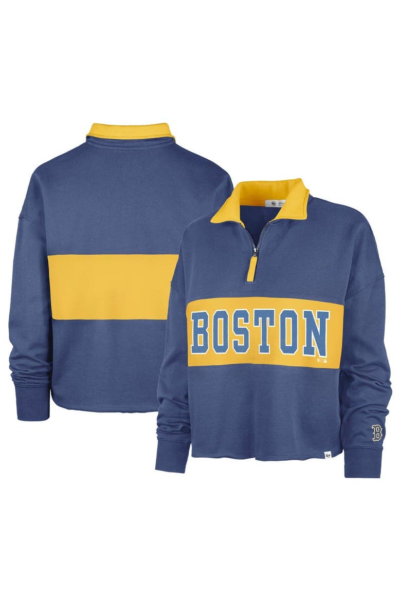 Women's '47 Navy Boston Red Sox City Connect Bae Remi Quarter-Zip Jacket, Main, color, Navy