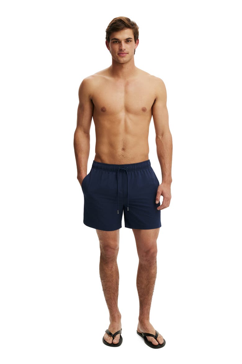 Men's Stretch Swim Short, Alternate, color, Navy Seersucker