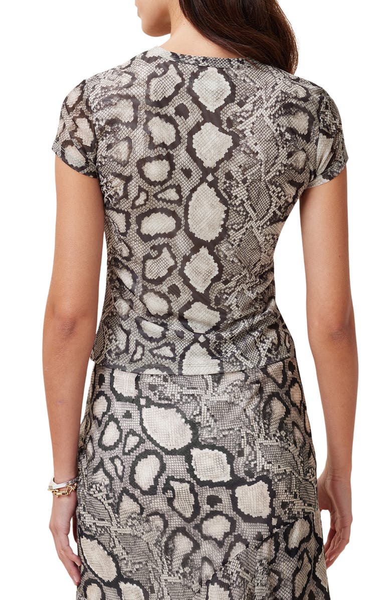 AllSaints Ellie Snakeskin Print T-Shirt, Alternate, color, 