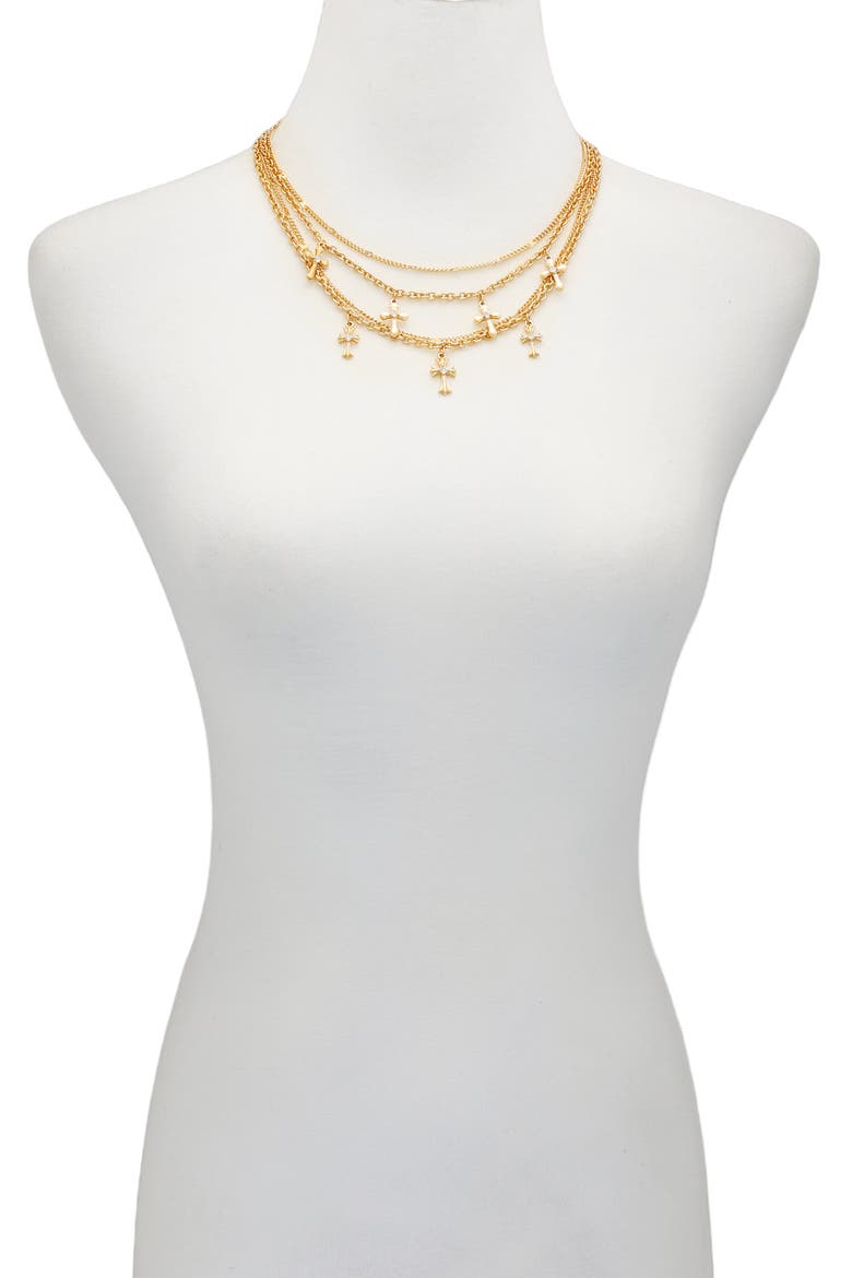 Layered Necklace, Alternate, color, Gold