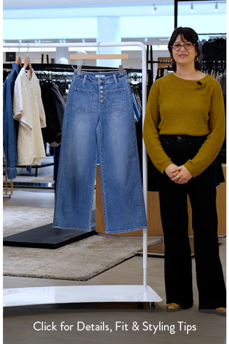 Orson Exposed-Button Fly Wide Leg Jeans video