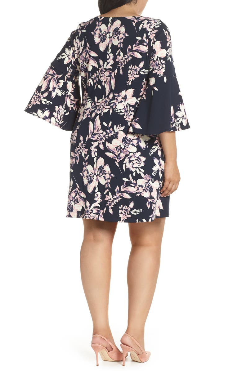Eliza J Bell Sleeve Shift Dress, Alternate, color, 