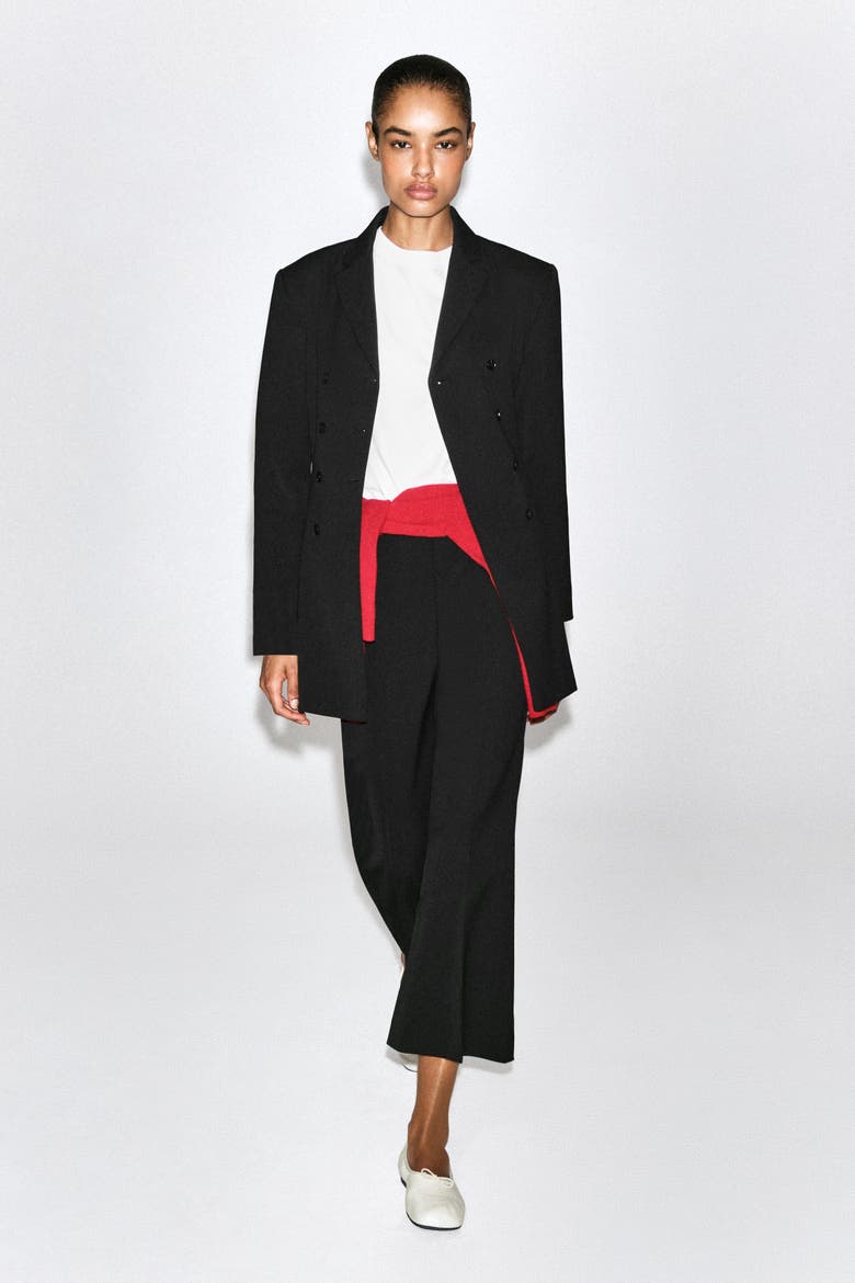 Cropped Flared Pants, Alternate, color, BLACK