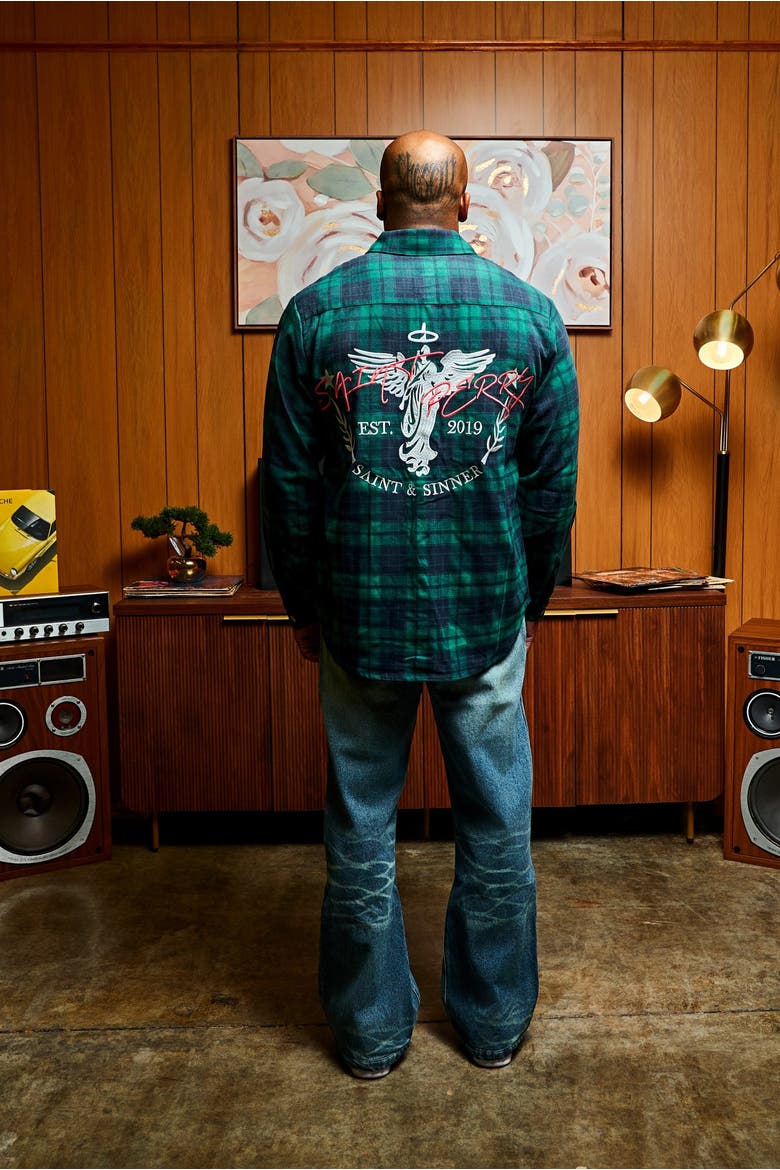 Odell Flannel Shirt, Alternate, color, Plaid