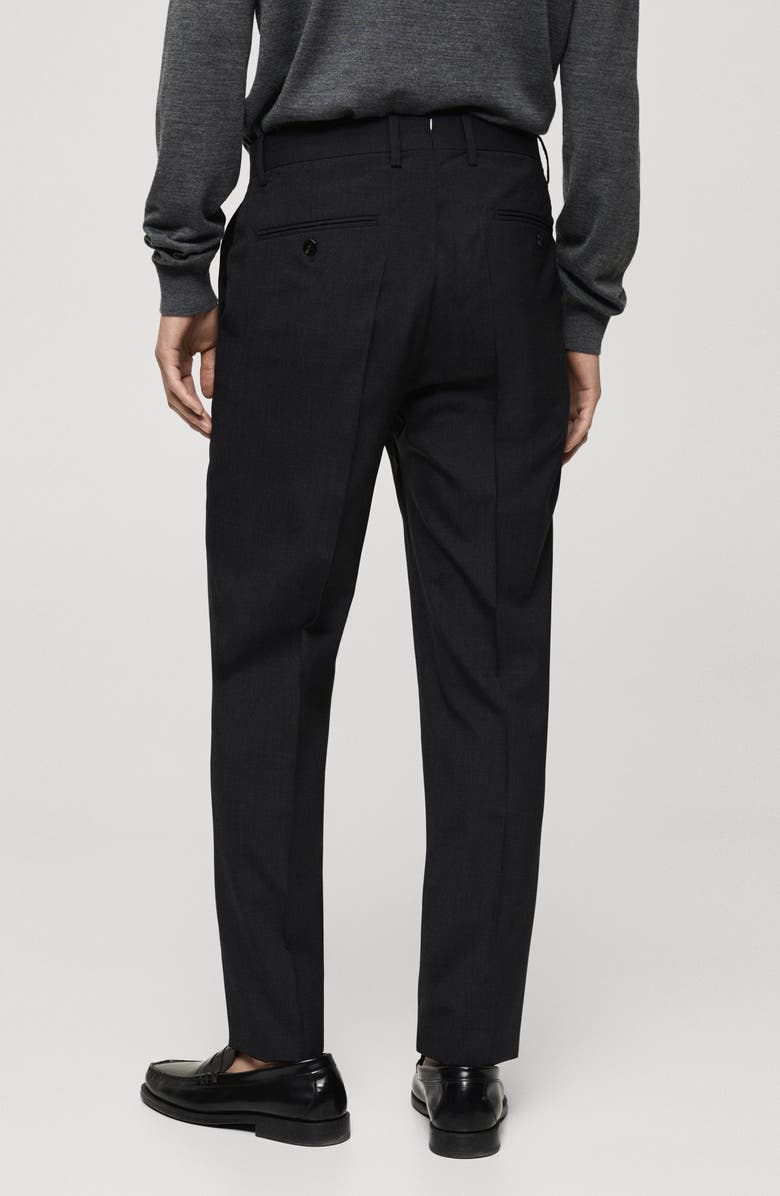 MANGO Slim Fit Virgin Wool Dress Pants, Alternate, color, Grey