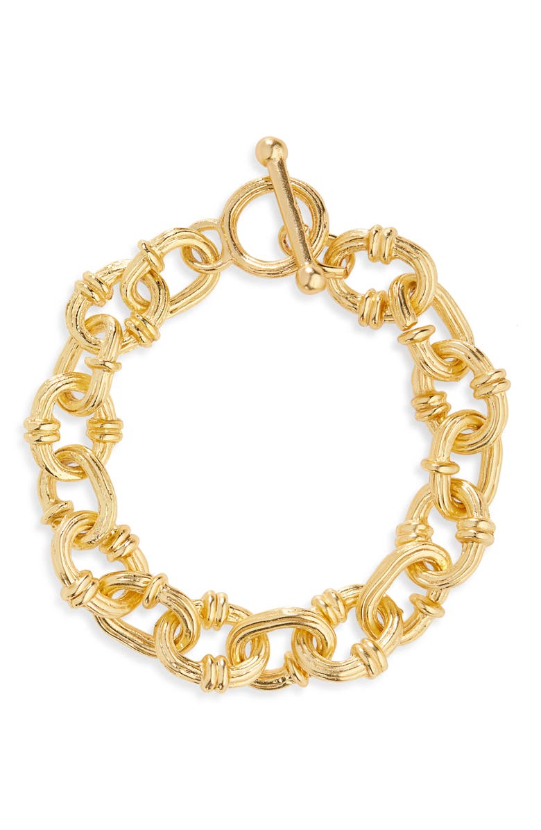 Karine Sultan Chunky Chain Bracelet, Main, color, Gold