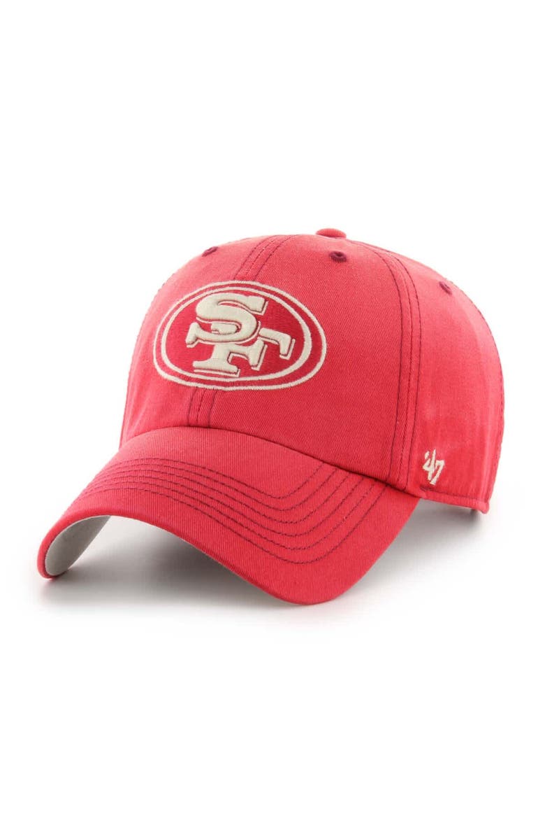 '47 Men's '47 Scarlet San Francisco 49ers Dusted Clean Up Adjustable Hat, Main, color, Scarlet