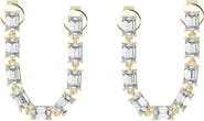 Jennifer Fisher 18K Gold Lab Created Diamond Double Post Dangler Drop Earrings - 4.32 ctw