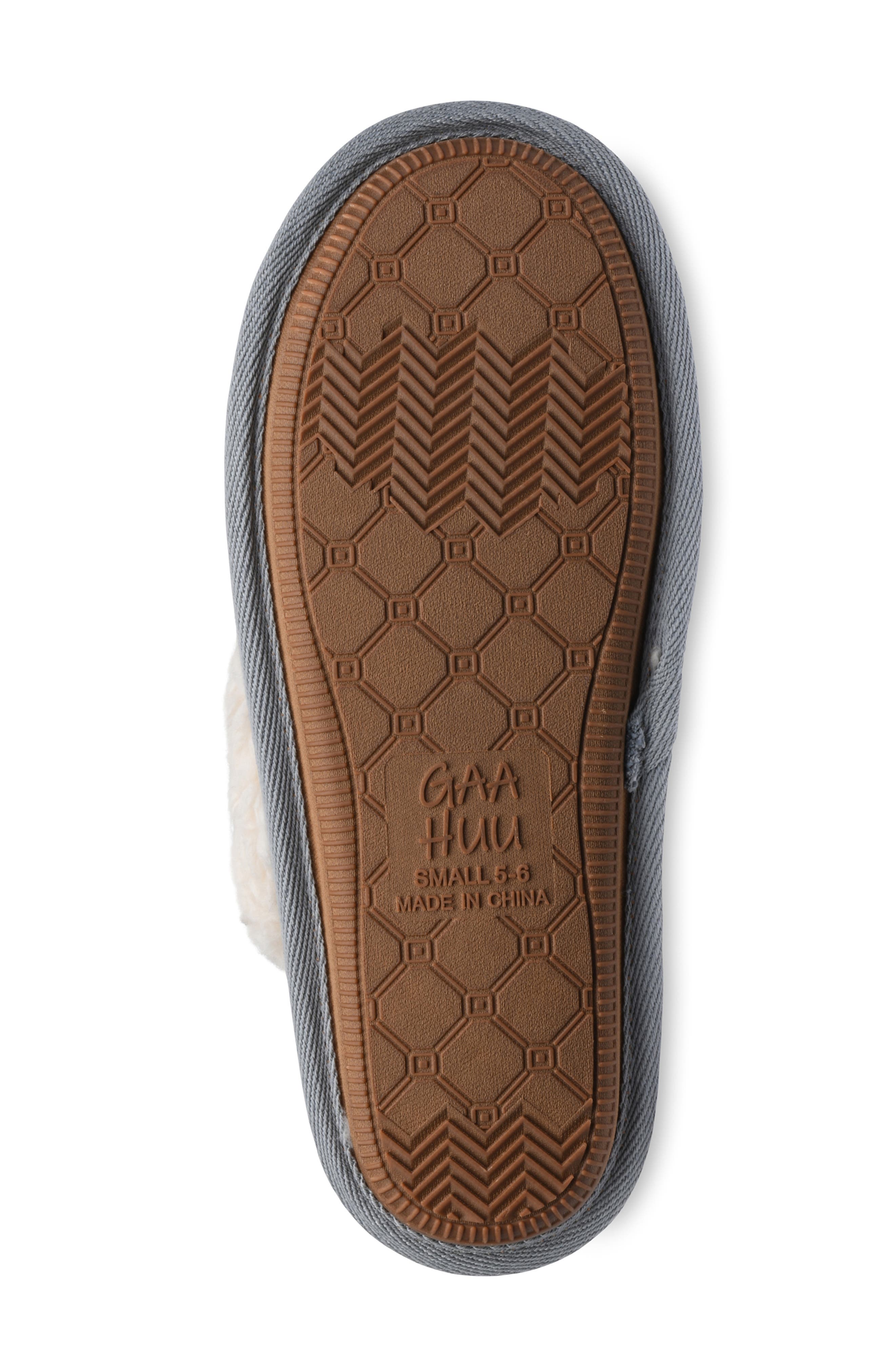 Faux Suede & Faux Shearling Lined Slipper, Alternate, color, GREY