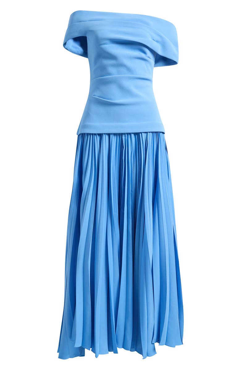 Acler Haileypark Gathered Pleated Off the Shoulder Gown, Alternate, color, Alt Blue