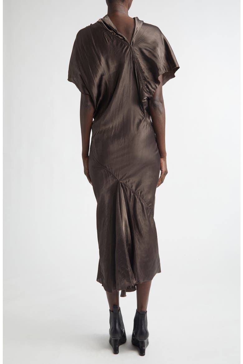 Seb Satin Midi Dress, Alternate, color, DARK DUST