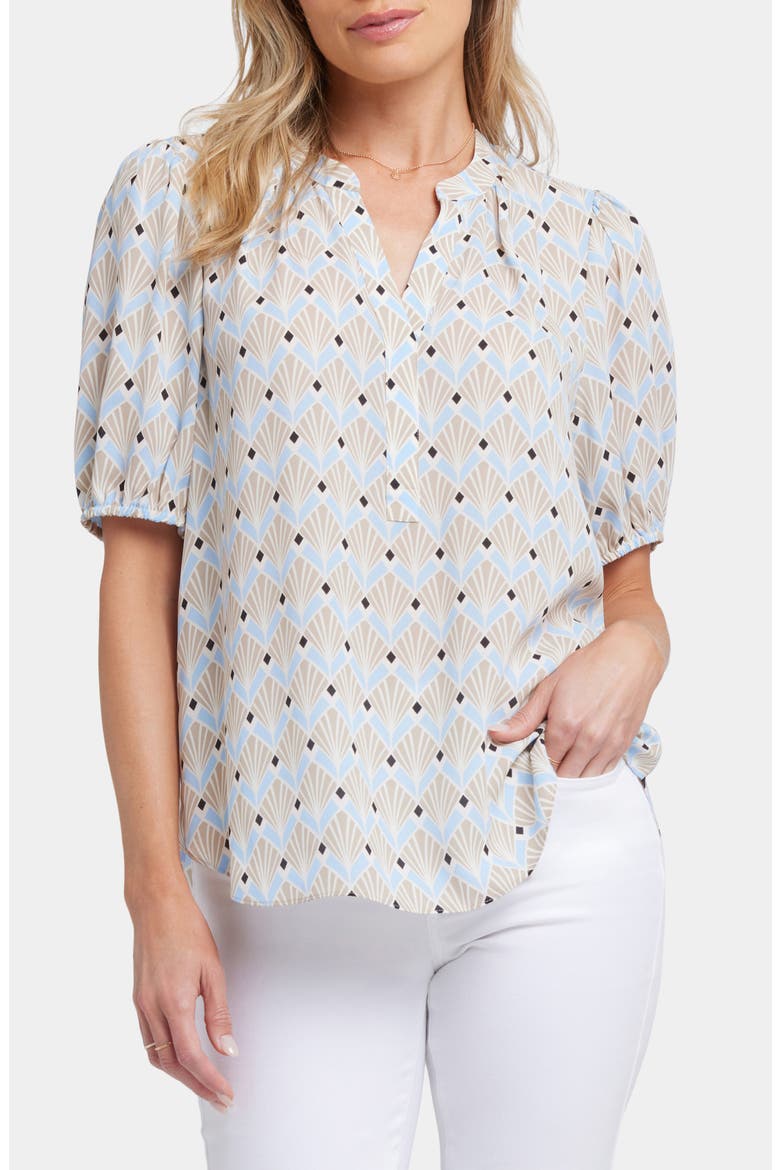 Puff Sleeve Popover Top, Main, color, CABO PUNTA