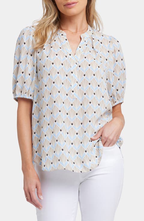 Puff Sleeve Popover Top