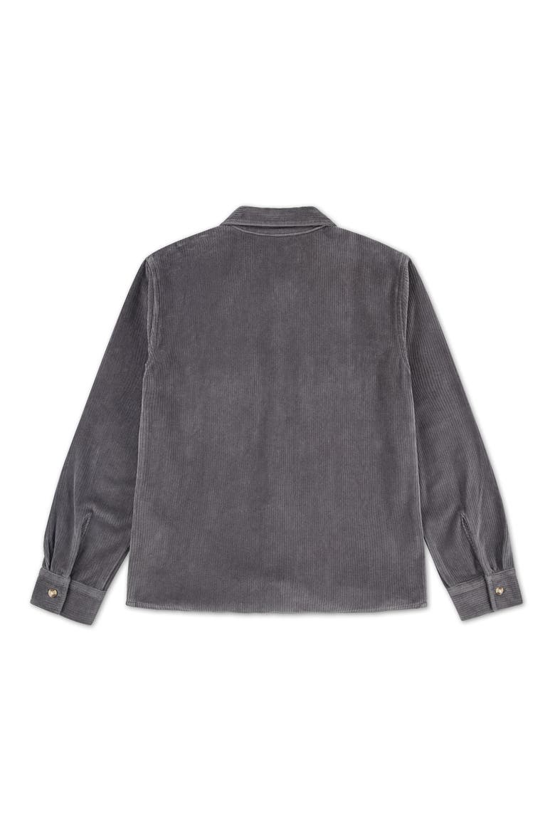 Kids' Corduroy Button-Up Shirt, Alternate, color, CASTLEROCK