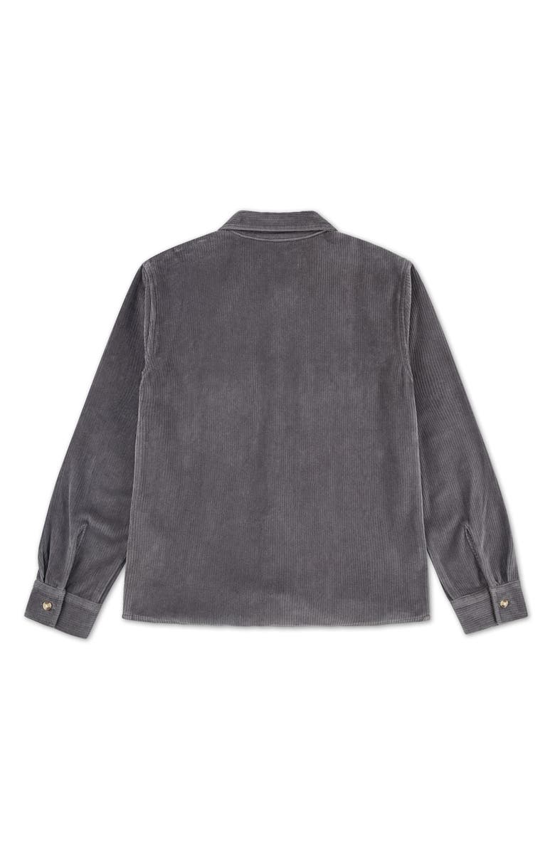 abercrombie kids Kids' Corduroy Button-Up Shirt, Alternate, color, Castlerock