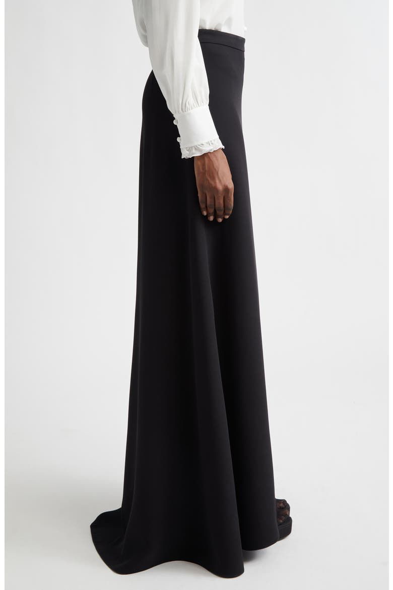Silk Cady Couture Skirt, Alternate, color, BLACK