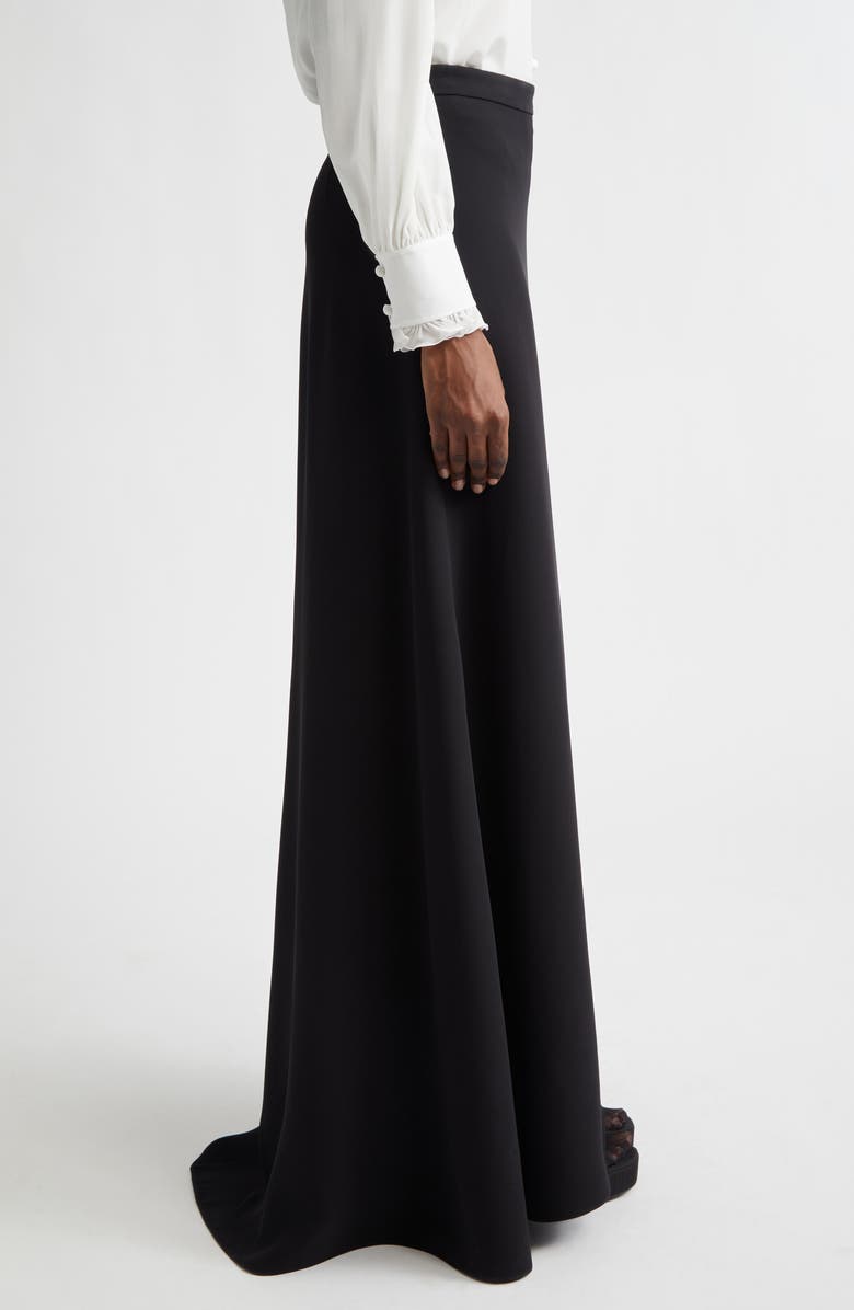 Valentino Silk Cady Couture Skirt, Alternate, color, Black