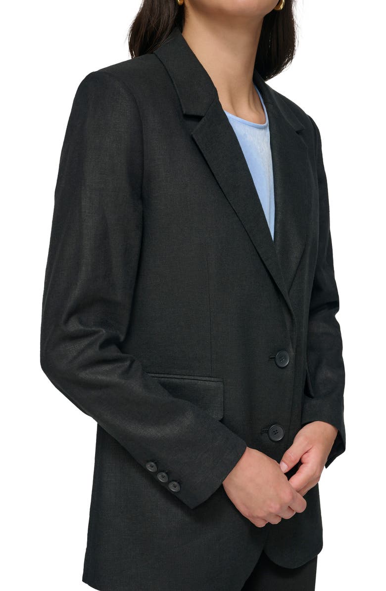 DKNY Linen Blend Blazer, Alternate, color, 