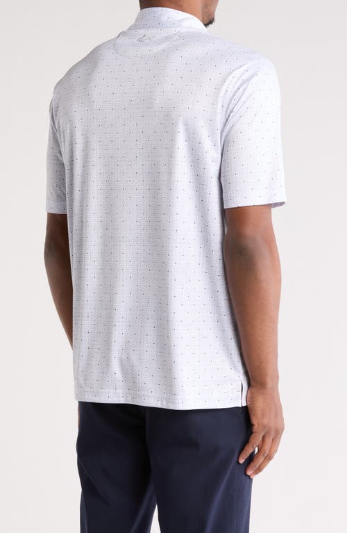 Greg Norman Starbeam Print Polo In Silvermoon