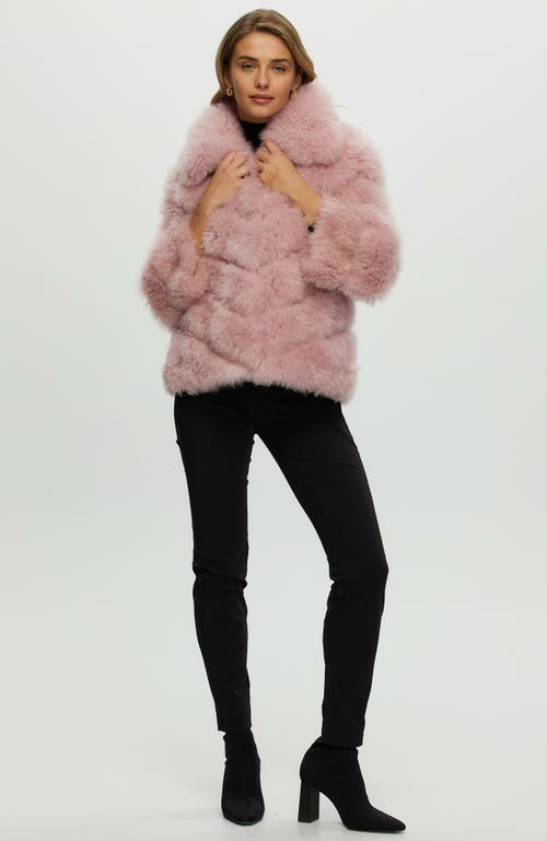 Gorski Cashmere Goat Diagonal Jacket In Pink