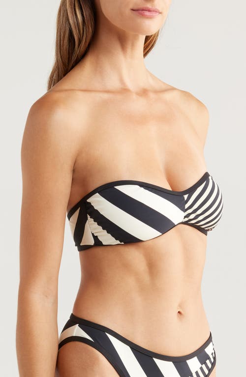 Solid & Striped The Tati Bandeau Bikini Top In Noir