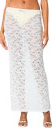 EDIKTED Oceana Sheer Lace Cover-Up Maxi Skirt