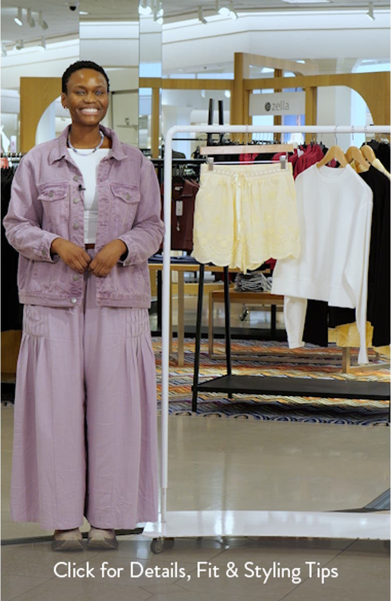 Nellie Floral Appliqué Shorts, sales video thumbnail