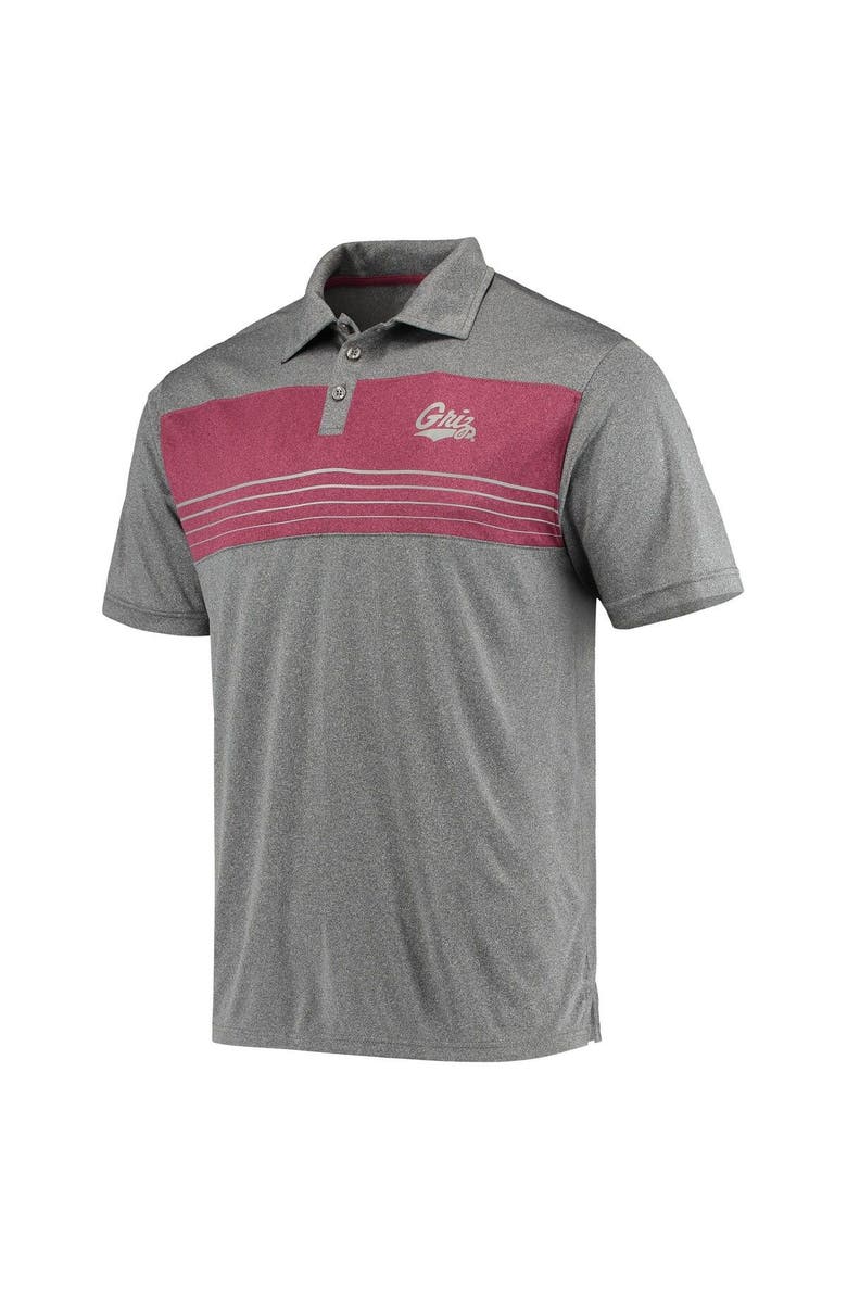 COLOSSEUM Men's Colosseum Heathered Charcoal Montana Grizzlies Smithers Polo, Alternate, color, 