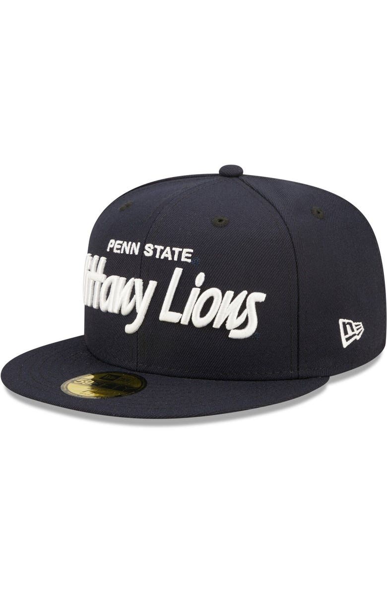 New Era Men's New Era Navy Penn State Nittany Lions Script Original 59FIFTY Fitted Hat, Alternate, color, Navy