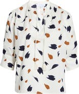 SUGARLIPS Devania Brush Irina Tie Split Neck Top