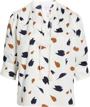 SUGARLIPS Devania Brush Irina Tie Split Neck Top