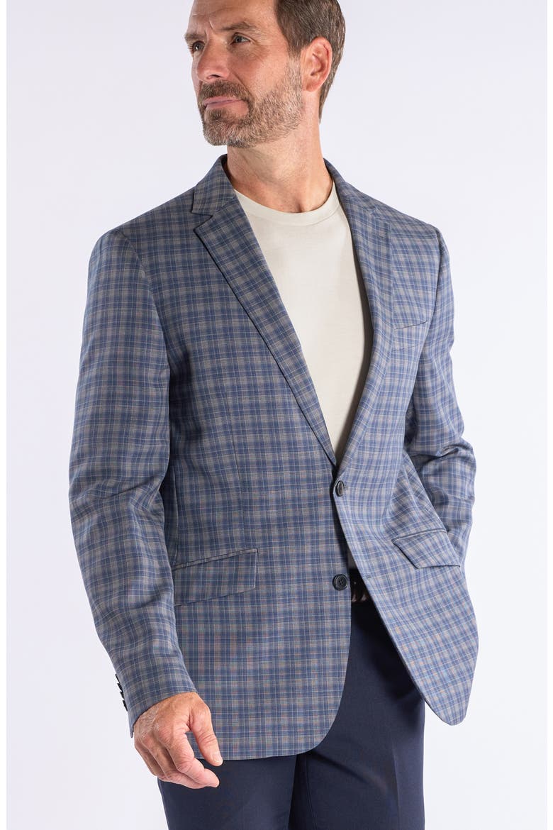 Plaid Sport Coat, Alternate, color, GREY