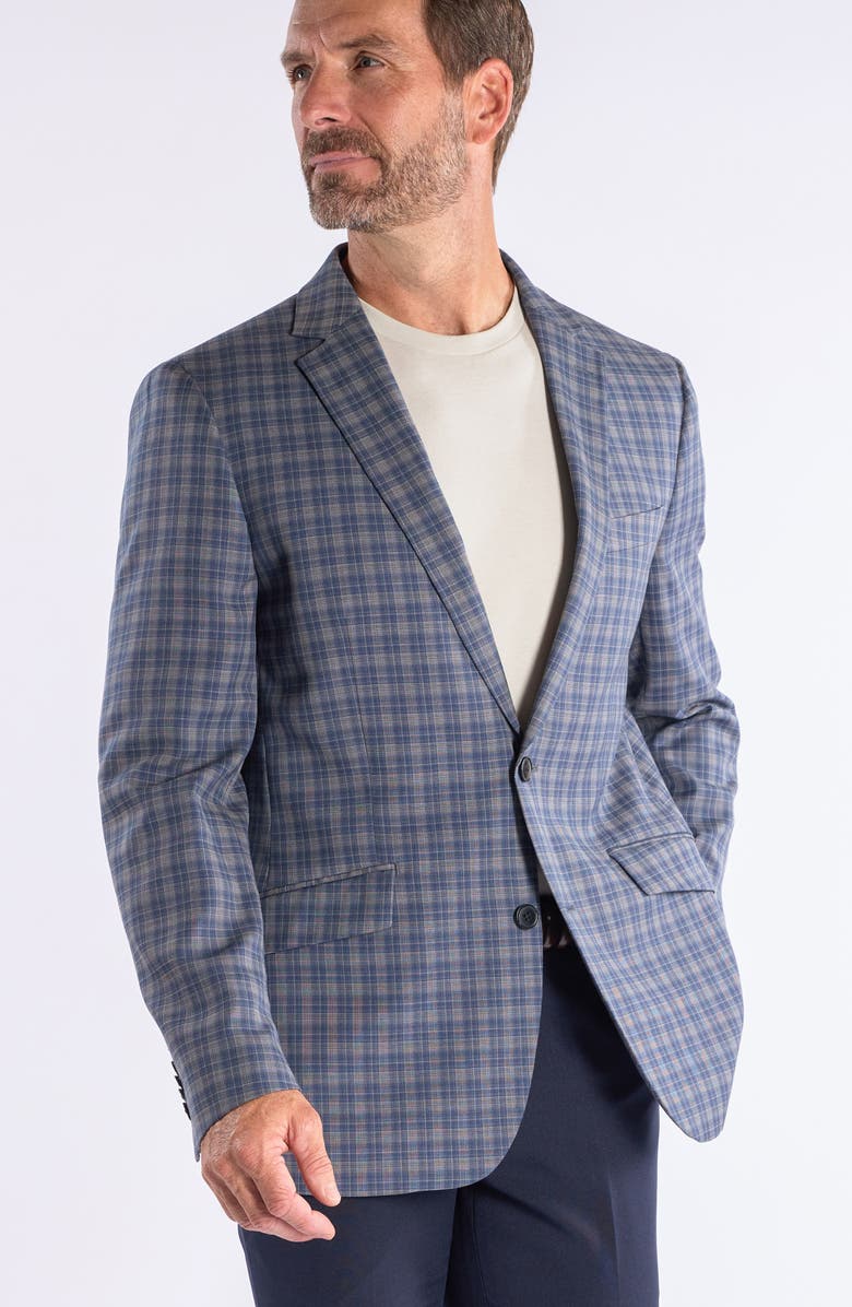 SAVILE ROW CO Plaid Sport Coat, Alternate, color, Grey