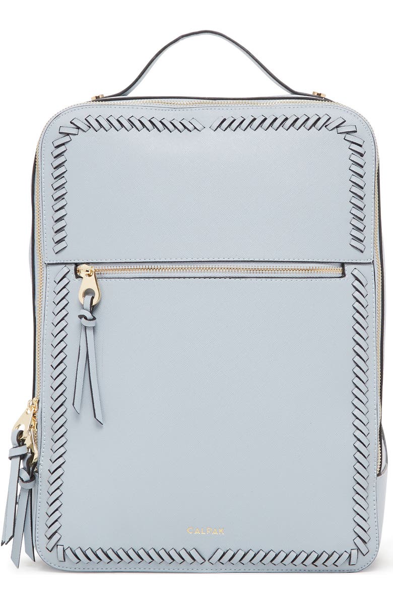 CALPAK Kaya Faux Leather Laptop Backpack, Main, color,