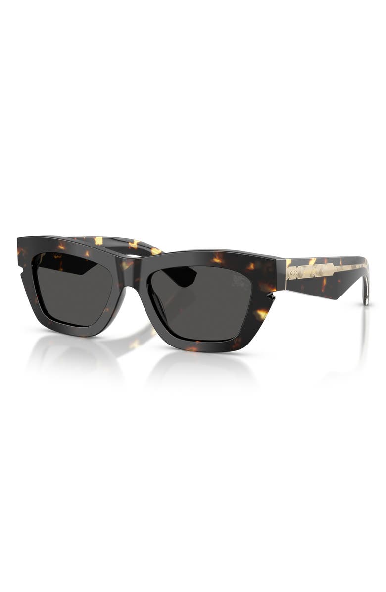 Burberry 52mm Cat Eye Sunglasses, Alternate, color, Yellow Havana / Dark Grey