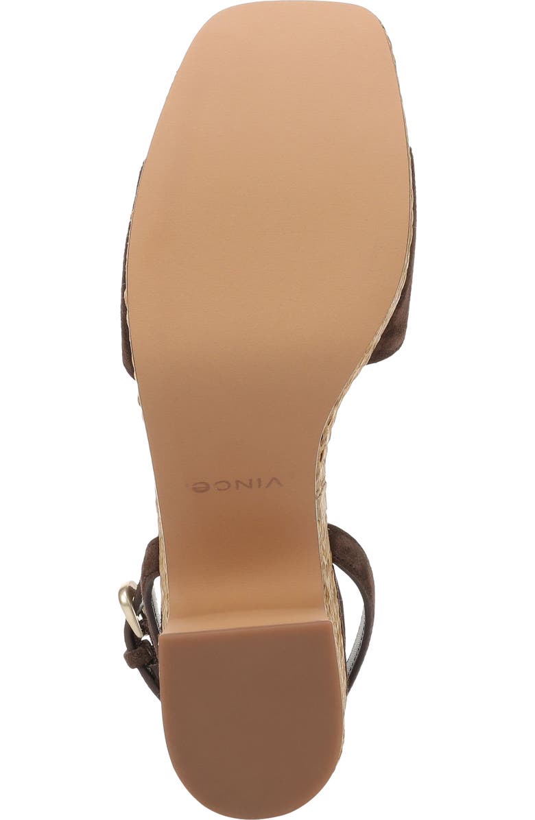 Vince Castella Ankle Strap Platform Sandal, Alternate, color, Cacao Brown