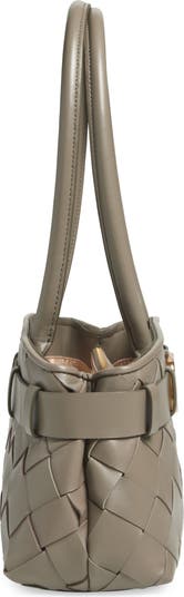 Cleo Woven Leather Shoulder Bag